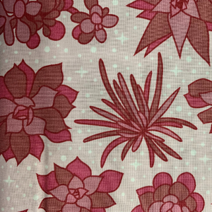 Tissu coton fleurs roses