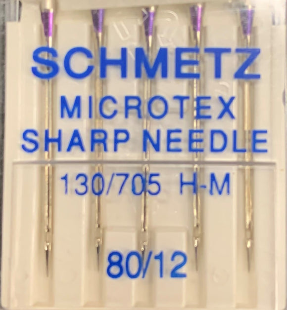 SCHMETZ , Aiguille pour machines domestiques microtex 80/12