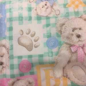 Tissus 100% Coton ourson patte d'ours 